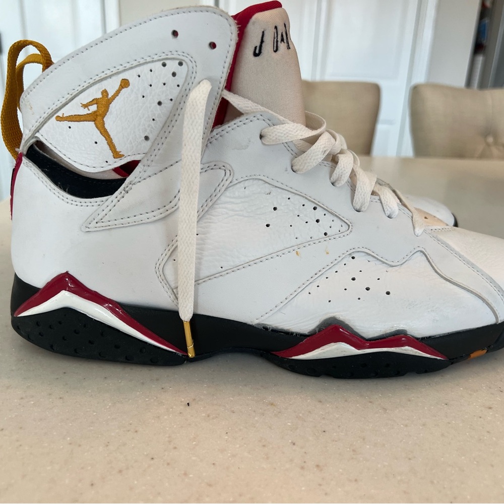 Jordan White Red Gold Retro High-Top Sneakers